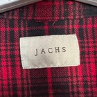 Jachs Men s Long Sleeve Flanel Button-down Shirt  Red   Black Plaid  Size Xl