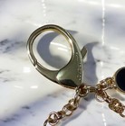 Pre-owned Louis Vuitton Fleur De Monogram Bag Charm Key Chain Gold Beige No Box