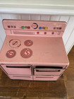 Vintage 1950 s Wolverine Pink Tin Metal Toy Litho Stove Oven 12  High