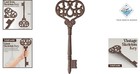 Large Handcrafted Cast Iron Skeleton Key Wall Art - Rustic Gothic Vintage Decor