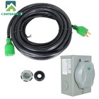 50feet 30amp Generator Cord   Power Inlet Box L14-30p To L14-30r 4-prong