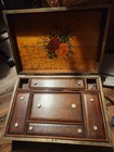 Antique 19th C  2 Tier Victorian Ladies Traveling Dressing Box  Mahogany  W  Key