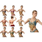 Us Womens Belly Dance Bra Sequins Tassels Stage Tops Costume For Halloween Party