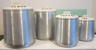 Vtg Spun Aluminum Canister Set Of 4 By Kromex Space Age Mid Century Modern 1950s