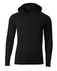 Hardcore Men s Long Sleeve Hooded Rash Guard Comfortable Performance Swim Shirt