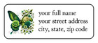 30 Green Butterfly Personalized Return Address Labels Stickers Tags