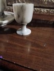 Vintage Genuine Marble Liquor Cordial Decanter Gray White W  Marble Tray And 5 
