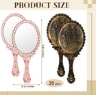 20 Pcs Vintage Handheld Mirrors  9 8  L X 4 5  W Portable Hand Held Embossed    