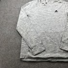 Adidas Hoodie Mens Xl Gray Heather Pullover Sweatshirt Kangaroo Pocket Athletic