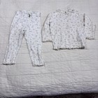 H m Toddler Girls Long Sleeve Cream Floral Play Set Top Pants Cotton 12-18mths