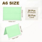 20pack Light Green 4x6 Envelopes  A6 Envelopes With Folded Cards