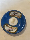 Antique French Sevres  Cobalt Blue Porcelain Hand Painted Cup And Saucer
