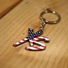 New Xs Branded Die Cast Metal Flag Keychain - 2 Pack