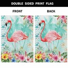  Pink Flamingo House Flag 28 X 40 Inch Large Vertical Double Sided Multi-hf21
