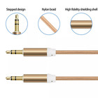 Aux Cable Braided 3 5mm Audio For Car Phone Cord Male To Male Auxiliary 1m