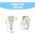 About 100pcs Non-tarnish 304 Stainless Steel Snap On Bails Stainless Steel Color