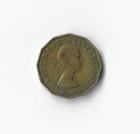 1955 United Kingdom - 3 Pence - 389 - Nickel Brass - 6 8g