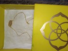 Kendra Scott Yellow Lined Square Gift Box For Jewelry Paper cardboard 1 Piece