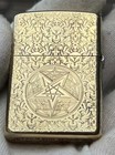 Zippo Baphomet King Of Hell Gold 5 Sides Lighter In A New Box