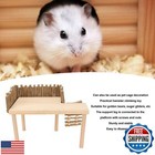 Tnfeeon Hamster With Climbing Ladder  Guinea Pig Toys Chinchilla Perch Cage A