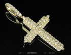 2 5ct Round Cut Vvs1 d Diamond Cross Pendant 14k Yellow Gold Over 18  Free Chain