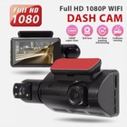 3  1080p Dual Lens Car Dvr Dash Cam Camera Video Recorder Night Vision G-sensor
