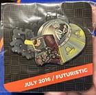 2016 Sdcc Loot Crate Dx July Futuristic Rick And Morty Pin Unopened On Card