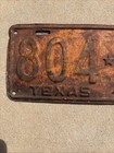 1934 Texas Automobile License Plate 804 572 Vintage Rusty Car Tags