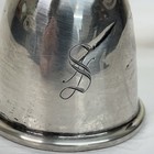 Vtg Sterling Silver Bar Double Jigger Measure Cups By Poole Monogram    s   