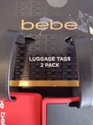 Bebe 2 Pack Silicone Luggage Tags Red And Black New Item