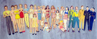 Lot Vintage Paper Dolls And Outfits 1940s Women Men Children Over 200 Pieces