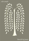 Primitive Stencil Willow Tree Simplify Home Decor Folk Art Wall Craft Diy Signs