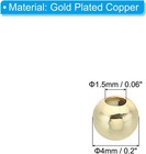 1800pcs 4mm Gold Filled Spacer Beads Round Golden Beads For Diy Jewelry Making