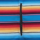 Authentic Traditional Mexican Saltillo-style Sarape Poncho Stripes Wearable Art