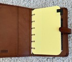Vintage Coach  Tan Leather Mini Six 6 Ring Address Book