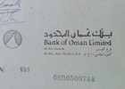 Uae Early Al Ain Abu Dhabi Branch Bank Of Oman Cheque Book In 19 Cheque 