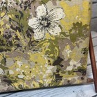 Vintage Folding Knitting Bag Wood   Floral Fabric Bakelite Fastener