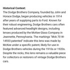 Antique Dodge Brothers Usa Spreadlight Headlight Lens 1900 s Rare   Collecible