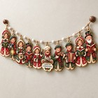 Wooden Garland Ornament Victorian Christmas Carolers Mantel Display Host Gift
