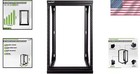 Space-saving 15u Black Powder-coated Server Rack For Networking   Av Equipment