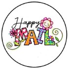 Happy Mail Envelope Seals Labels Stickers Party Favors