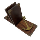 Solid Brass Nautical Anchor Hardwood Bookends