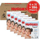 Huggies Size 4 Diapers  Snug   Dry Baby Diapers  Size 4  22-37 Lbs   186 Count
