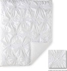 Levtex Baby Willow Crib Blanket Baby Nursery Set White Soft Ruched Rosette
