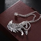 Men s Crystal Lion Brooch Pin British Style Silver Chain Lapel Badge Shirt Gift