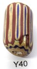 Nice Old Venetian Chevron Trade Bead African From Estate Y40 Bg 74