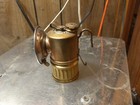 Early Vertical Justrite 661 Miner s Carbide Brass Underground Lamp Nice