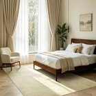 5x7 Area Rug Classic Living Room Bedroom Kitchen Beige Neutral Non Slip