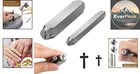Compact 2 Pcs Cross Punch Stamps - Quality Metal Stamps For Various Materials