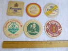 Vintage German Beer Coasters Beer Mats - Lot Of 6 Carboard 1970 s